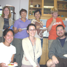  Clegg Lab, 2007: (L-R) Teisha Rowland, Leslie Tong, Sherry Hikita, Amy Friedrich, Eiko Tsuchida, Cameron Clegg, Dave Buchholz, Dennis Clegg.