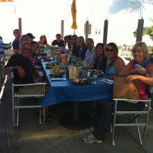 Beachside Goodbye Lunch for Amy DeWitt, Carrie Wall and Chinchilla, 2012.
