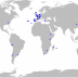 world map of C. elegans wild isolates